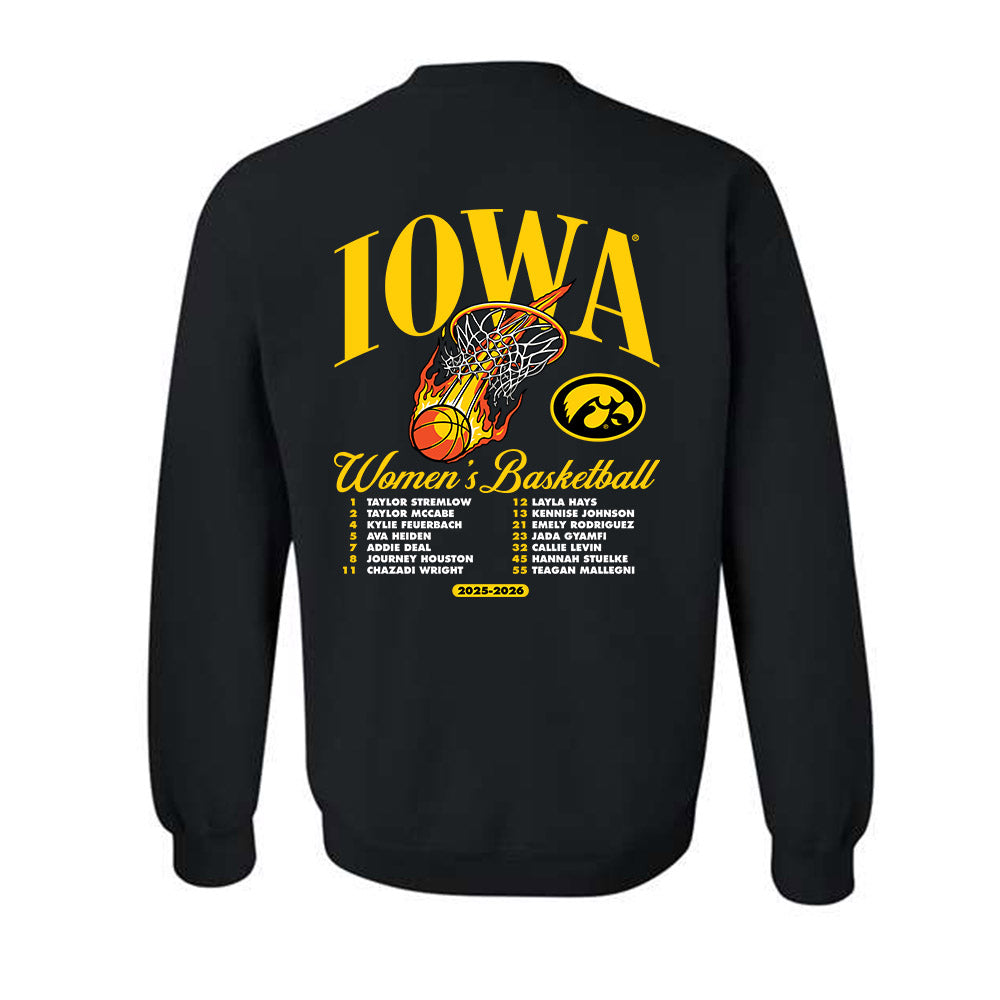 Iowa - NCAA Women's Basketball : - 25-26 Roster Crewneck Sweatshirt-1
