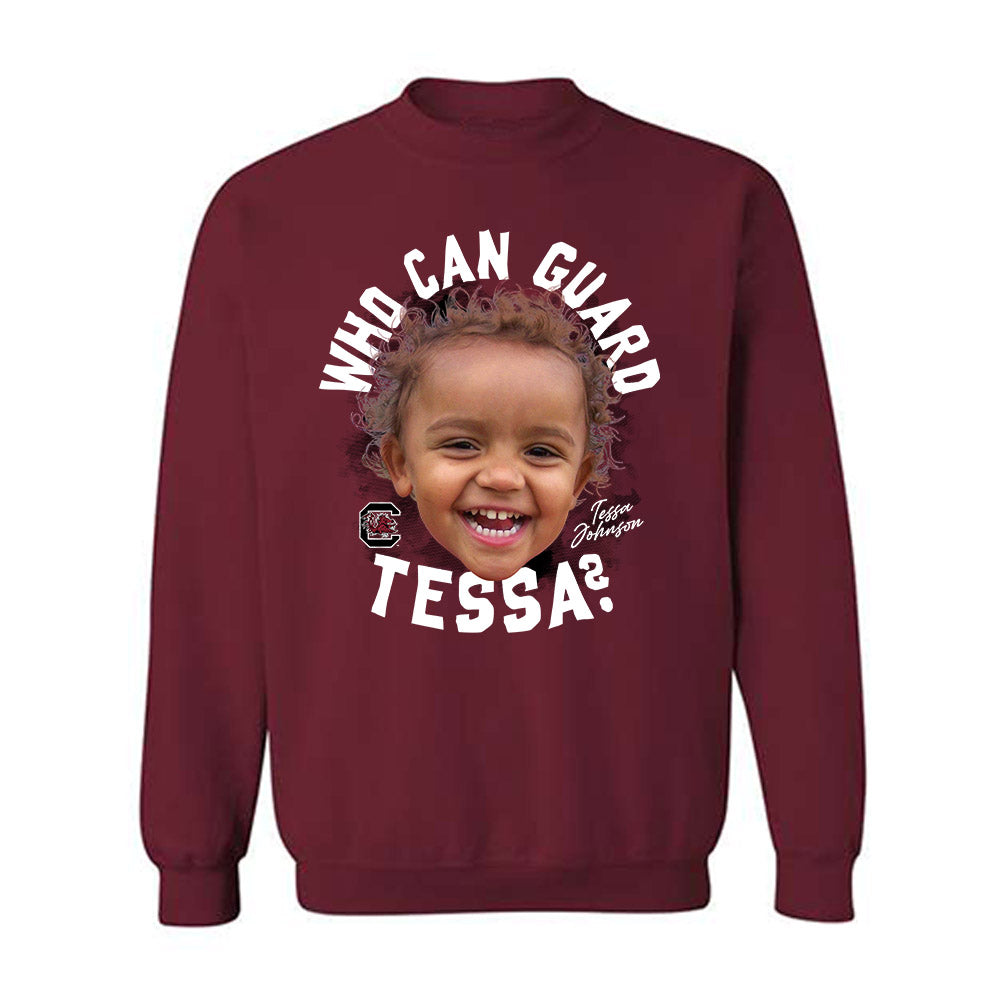 South Carolina - NCAA Women's Basketball : Tessa Johnson - Who Can Guard Tessa? Crewneck Sweatshirt-0