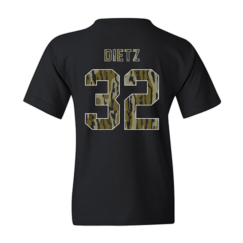 Arkansas - NCAA Baseball : Hunter Dietz - Camo Shersey Youth T-Shirt-1