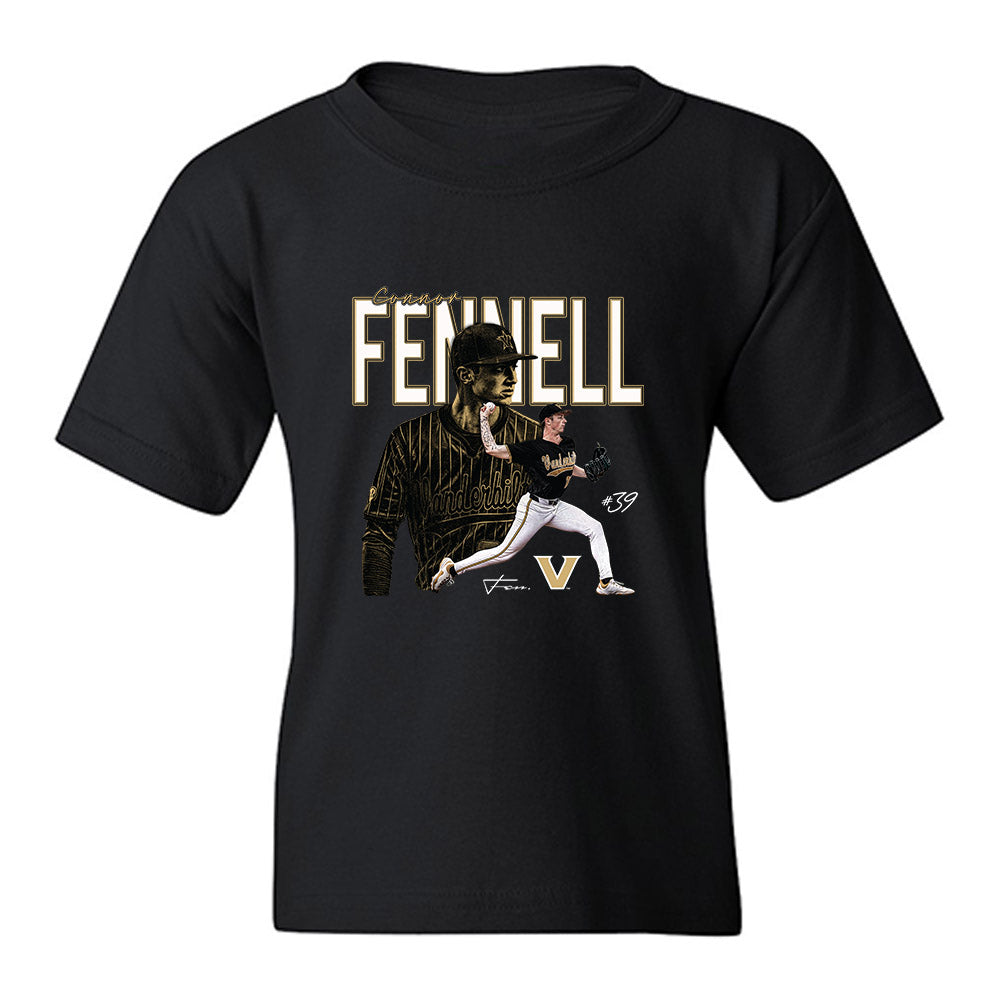 Vanderbilt - NCAA Baseball : Connor Fennell - Collage Youth T-Shirt-0