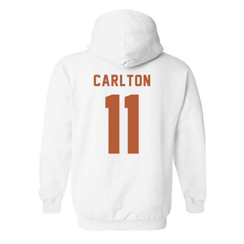 Texas - NCAA Women's Basketball : Justice Carlton - Classic Shersey Hooded Sweatshirt-1