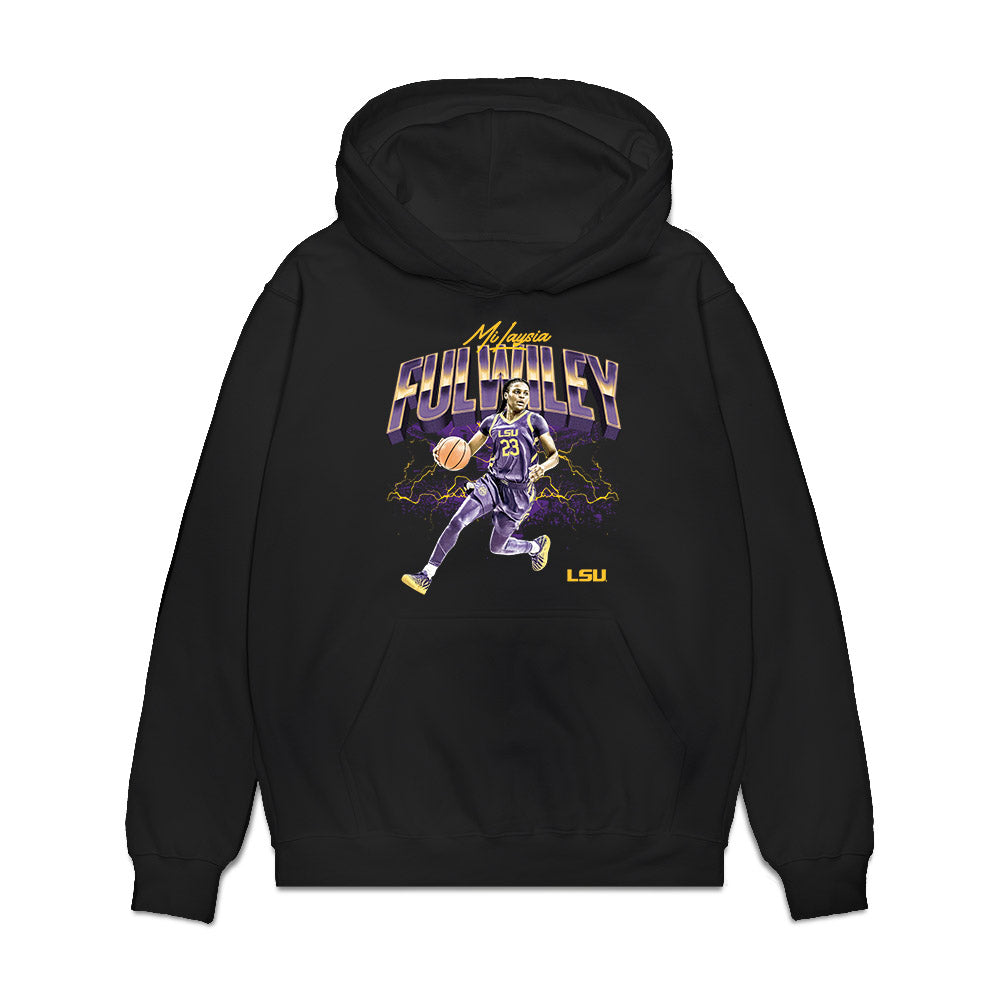 LSU - NCAA Women's Basketball : MiLaysia Fulwiley - Collage Premium Hooded Sweatshirt-0