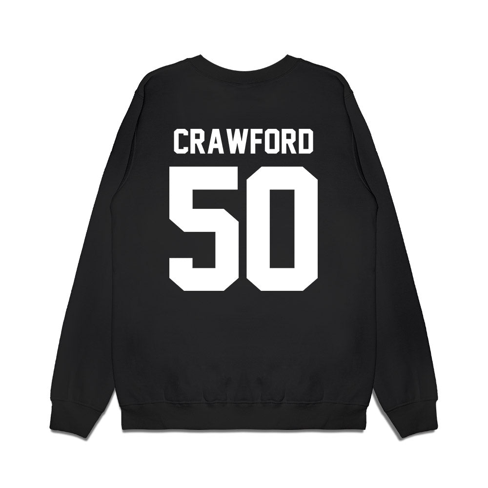 Oregon - NCAA Baseball : Blake Crawford - Home Run Helmet Premium Crewneck Sweatshirt-1