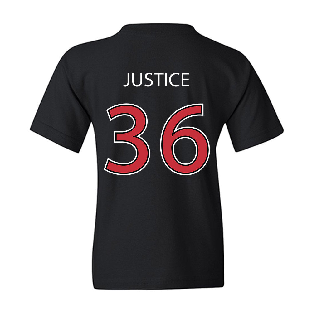 SDSU - NCAA Baseball : Zach Justice - Vintage Shersey Youth T-Shirt-1
