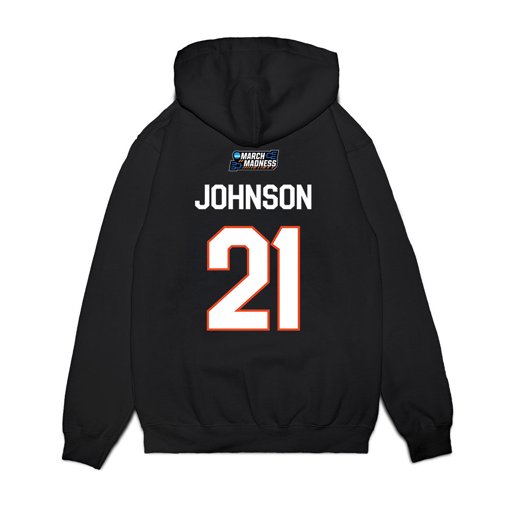 Virginia - NCAA Women's Basketball : Kymora Johnson - NCAA® March Madness® 2026 Premium Hooded Sweatshirt-1
