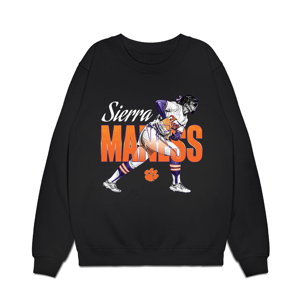Clemson - NCAA Softball : Sierra Maness - Caricature Premium Crewneck Sweatshirt-0