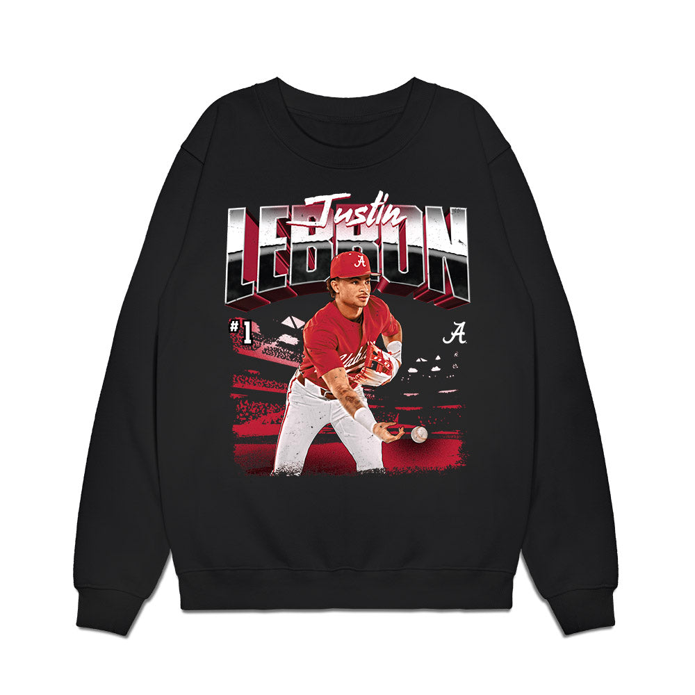 Alabama - NCAA Baseball : Justin Lebron - Collage Premium Crewneck Sweatshirt-0