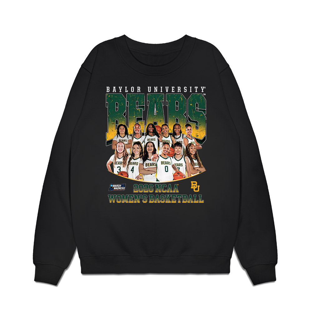 Baylor - NCAA Women's Basketball : NCAA® March Madness® 2026 Team Collage Premium Crewneck Sweatshirt-0