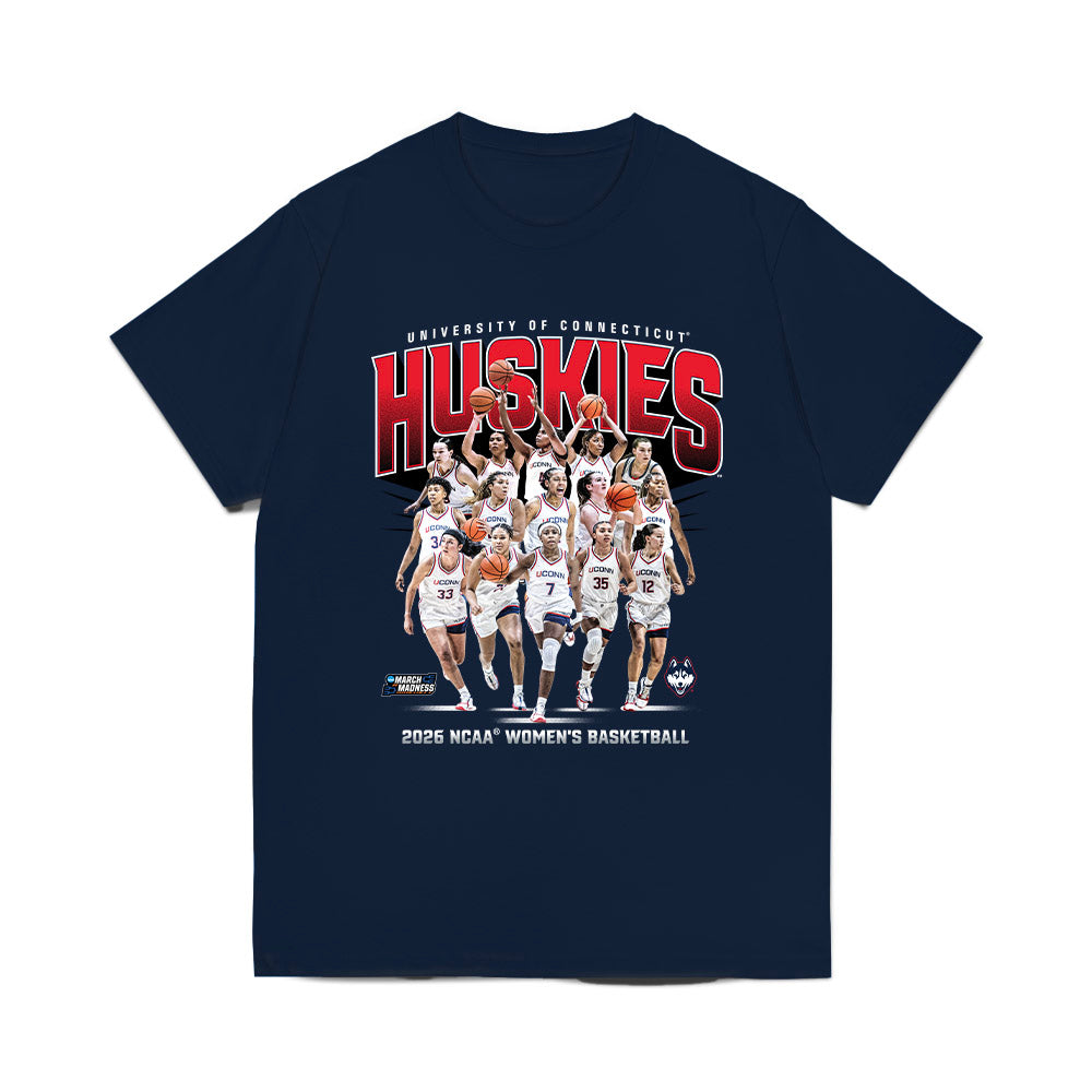 UConn - NCAA Women's Basketball : NCAA® March Madness® 2026 Team Collage Comfort Colors T-Shirt-0