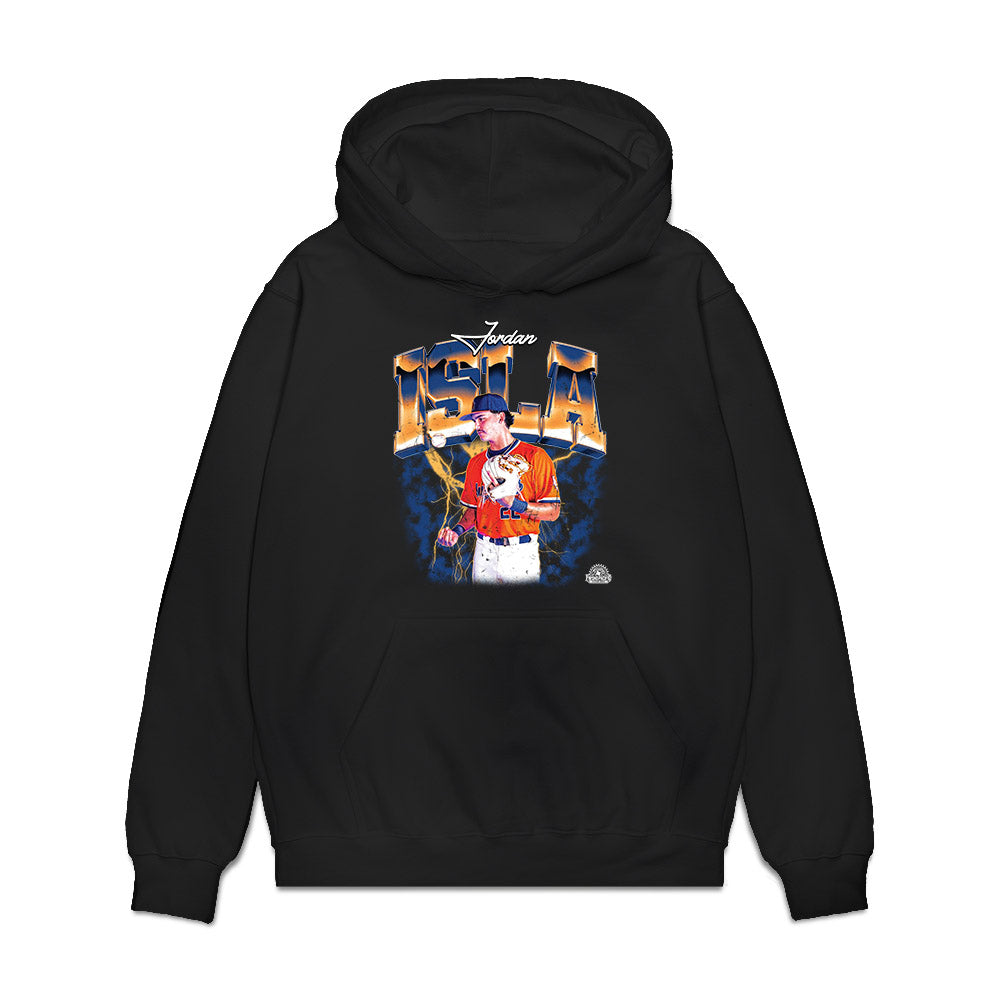 FPU - NCAA Baseball : Jordan Isla - Collage Premium Hooded Sweatshirt-0