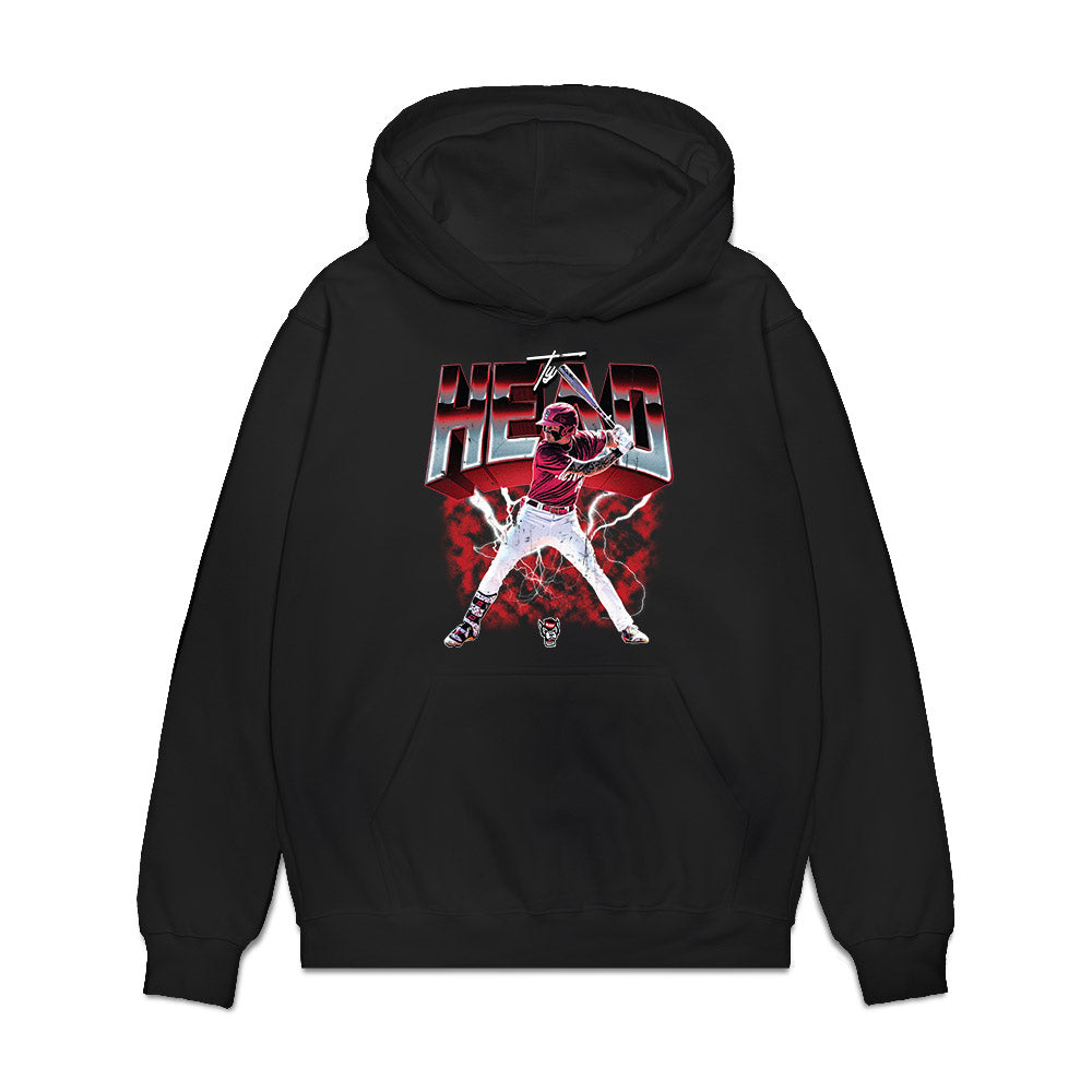 NC State - NCAA Baseball : Ty Head - Collage Premium Hooded Sweatshirt-0