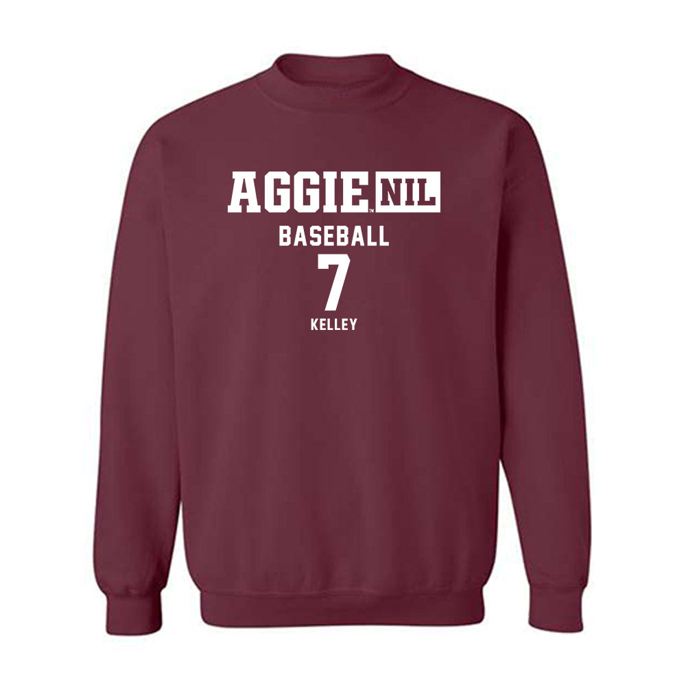 Texas A&M - NCAA Baseball : Matthew Kelley - Aggies NIL Classic Shersey Crewneck Sweatshirt-0
