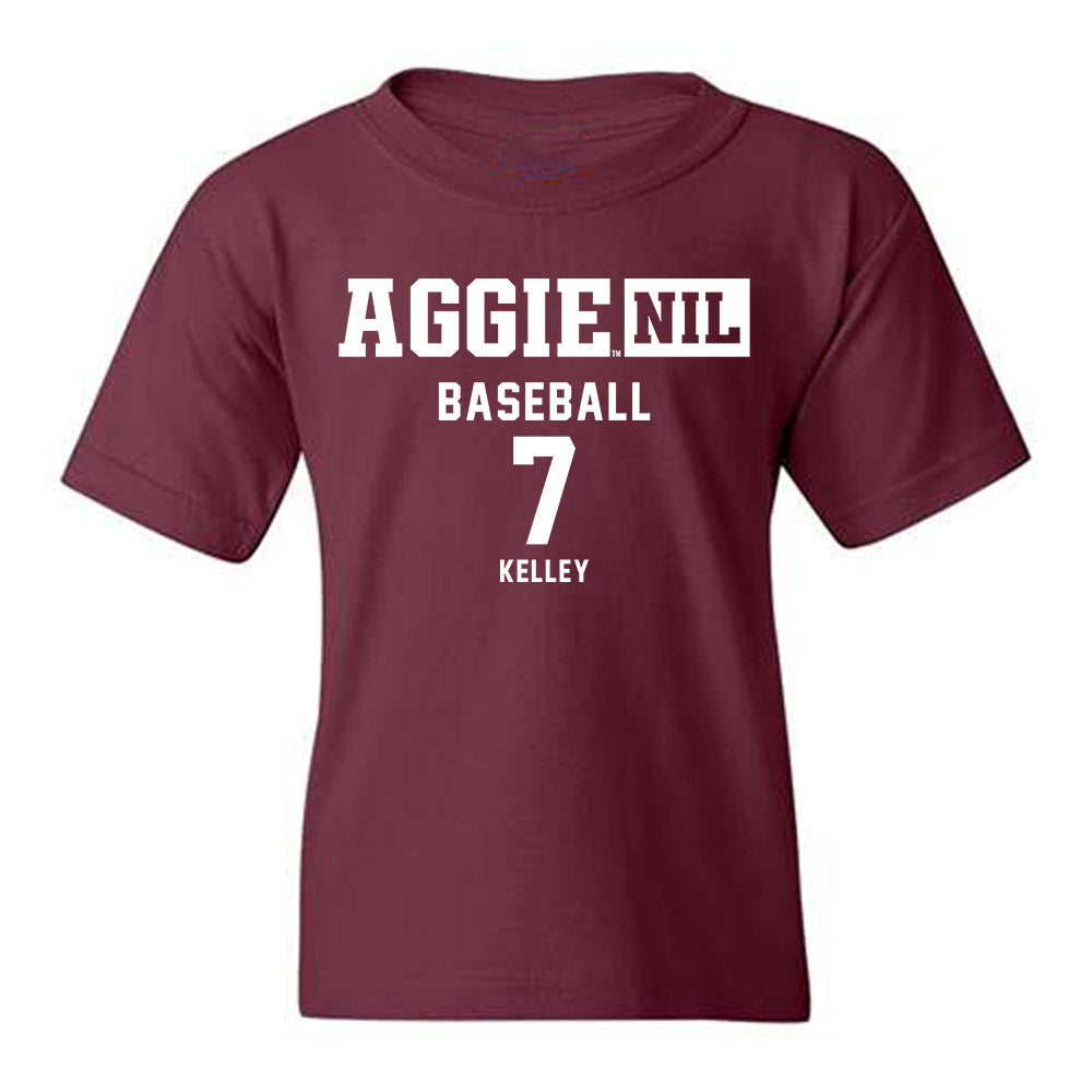 Texas A&M - NCAA Baseball : Matthew Kelley - Aggies NIL Classic Shersey Youth T-Shirt-0