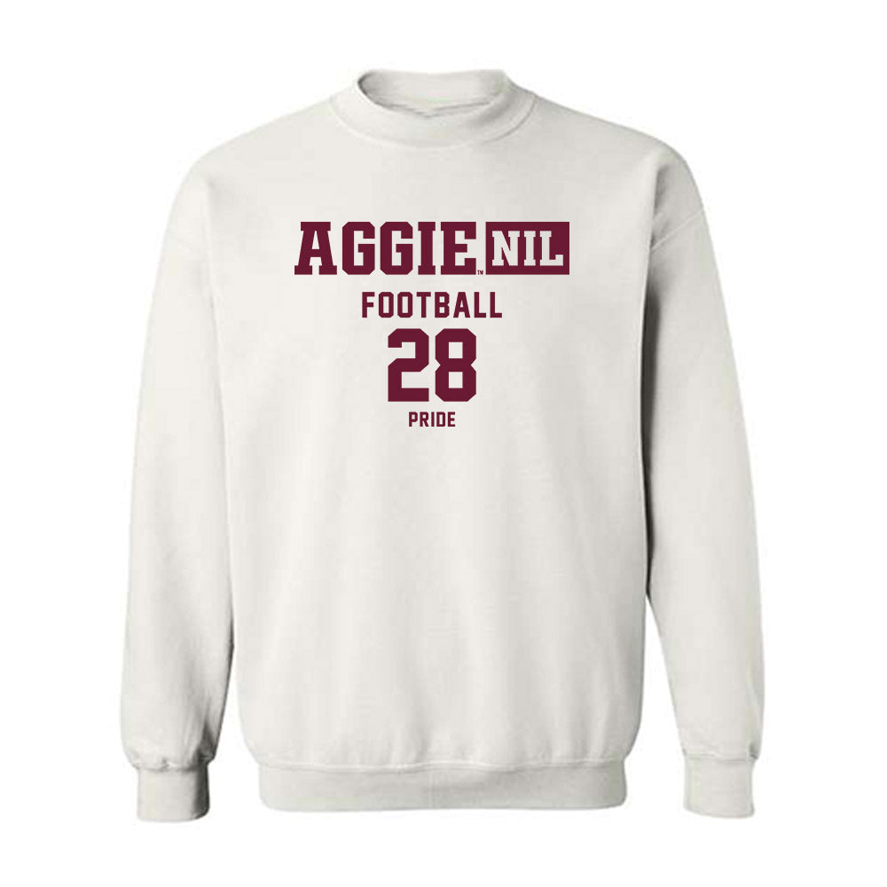 Texas A&M - NCAA Football : Jordan Pride - Aggies NIL Classic Shersey Crewneck Sweatshirt-0