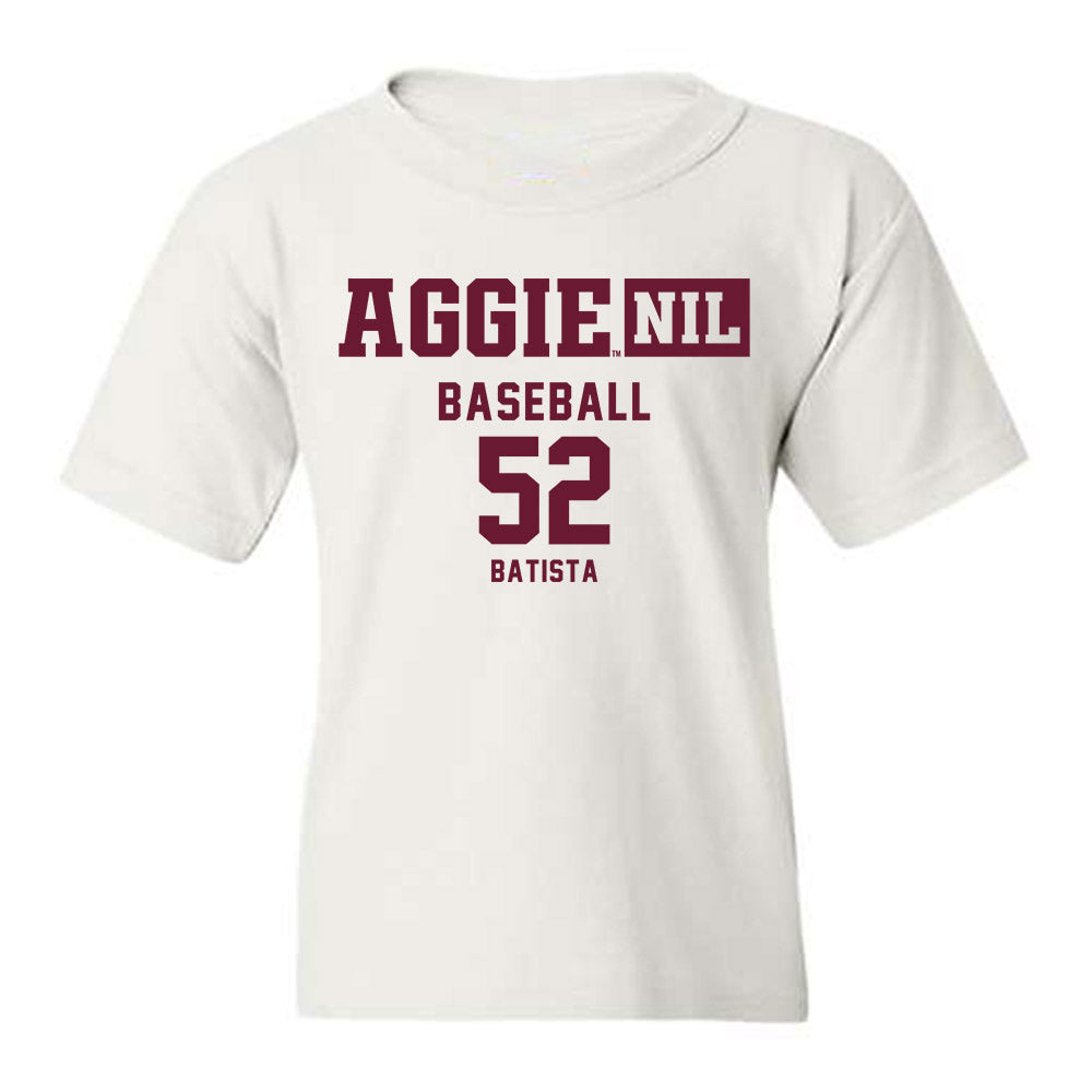 Texas A&M - NCAA Baseball : Elijah Batista - Aggies NIL Classic Shersey Youth T-Shirt-0