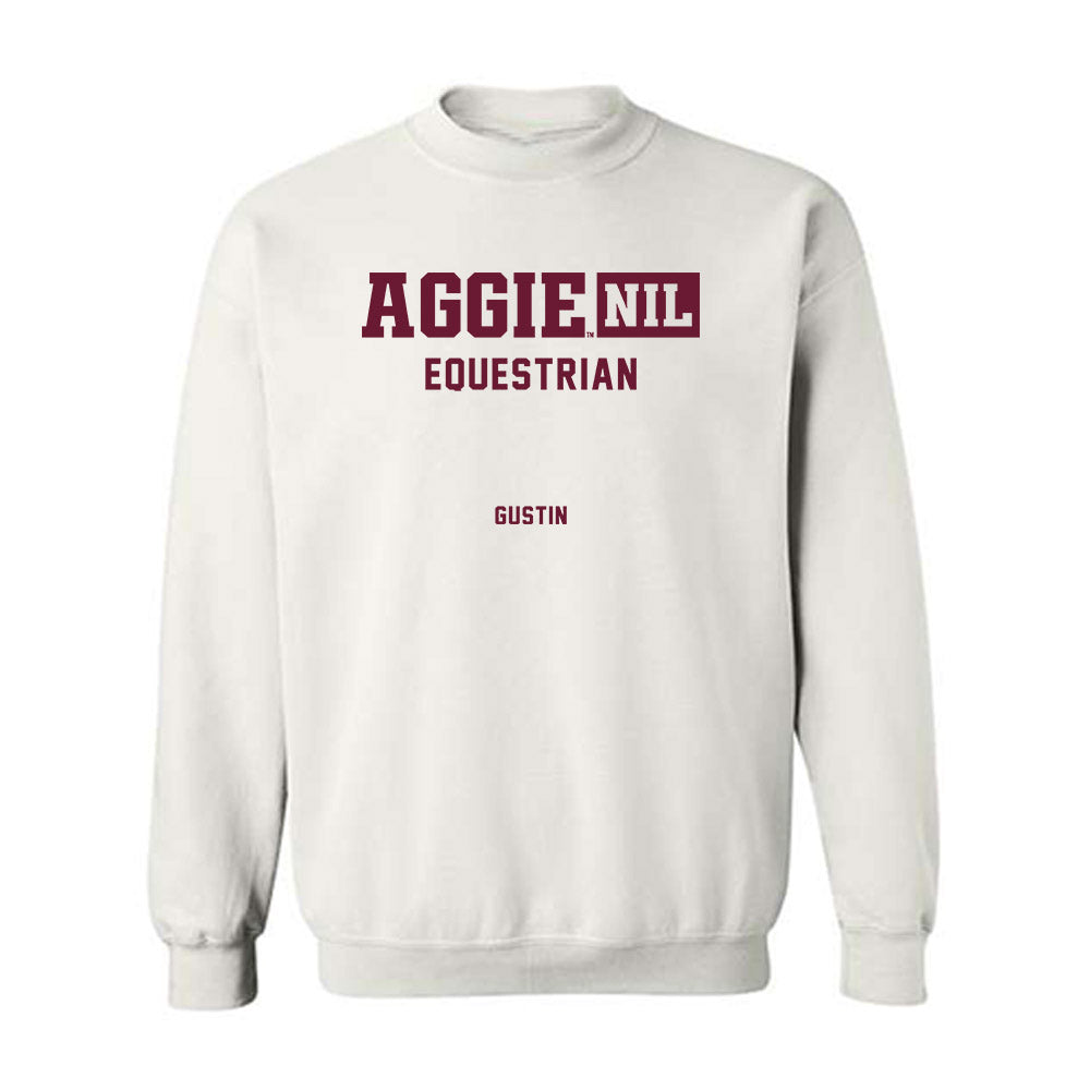 Texas A&M - NCAA Equestrian : Mattie Gustin - Aggies NIL Classic Shersey Crewneck Sweatshirt-0