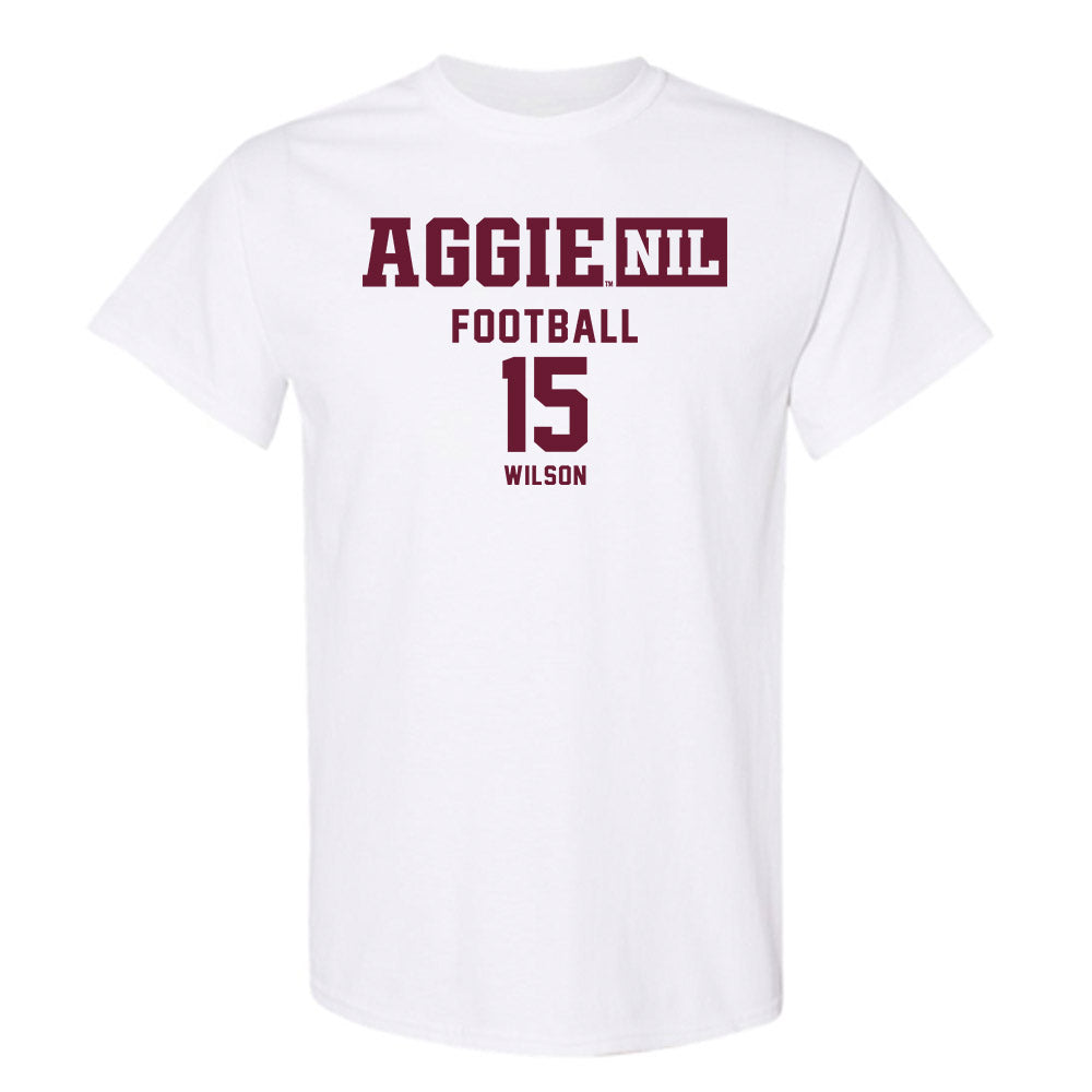 Texas A&M - NCAA Football : Tylan Wilson - Aggies NIL Classic Shersey T-Shirt-0