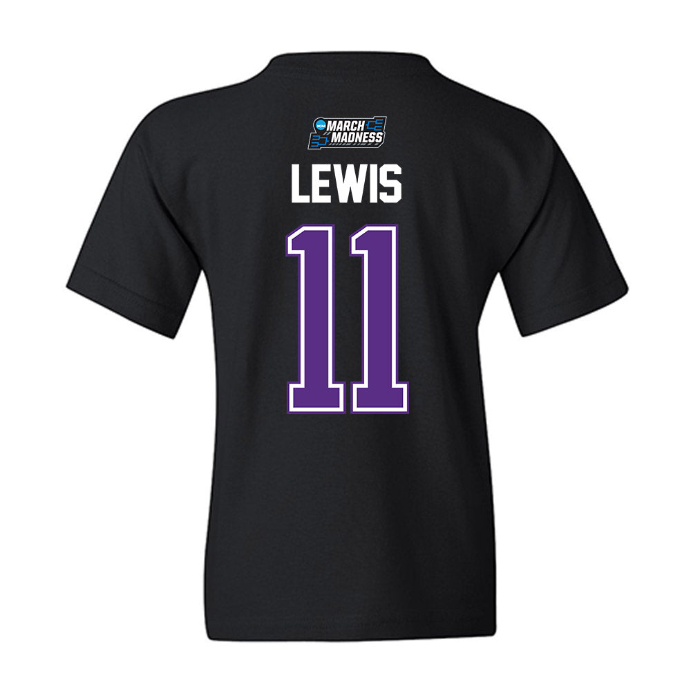 Furman - NCAA Men's Basketball : Gunnar Lewis - NCAA® March Madness® 2026 Youth T-Shirt-1