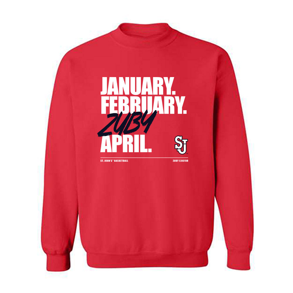 St. Johns - NCAA Men's Basketball : Zuby Ejiofor - Zuby Madness Crewneck Sweatshirt-0