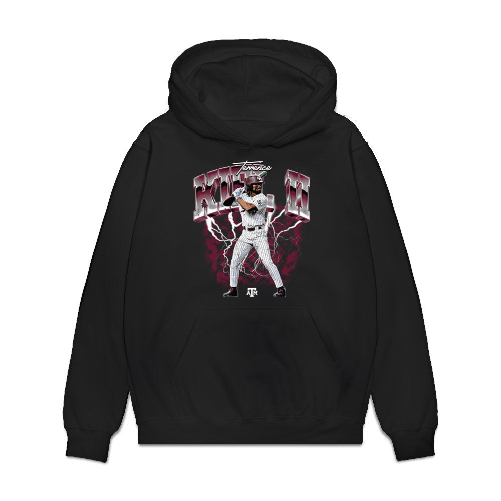 Texas A&M - NCAA Baseball : Terrence Kiel II - Individual Collage Premium Hooded Sweatshirt-0
