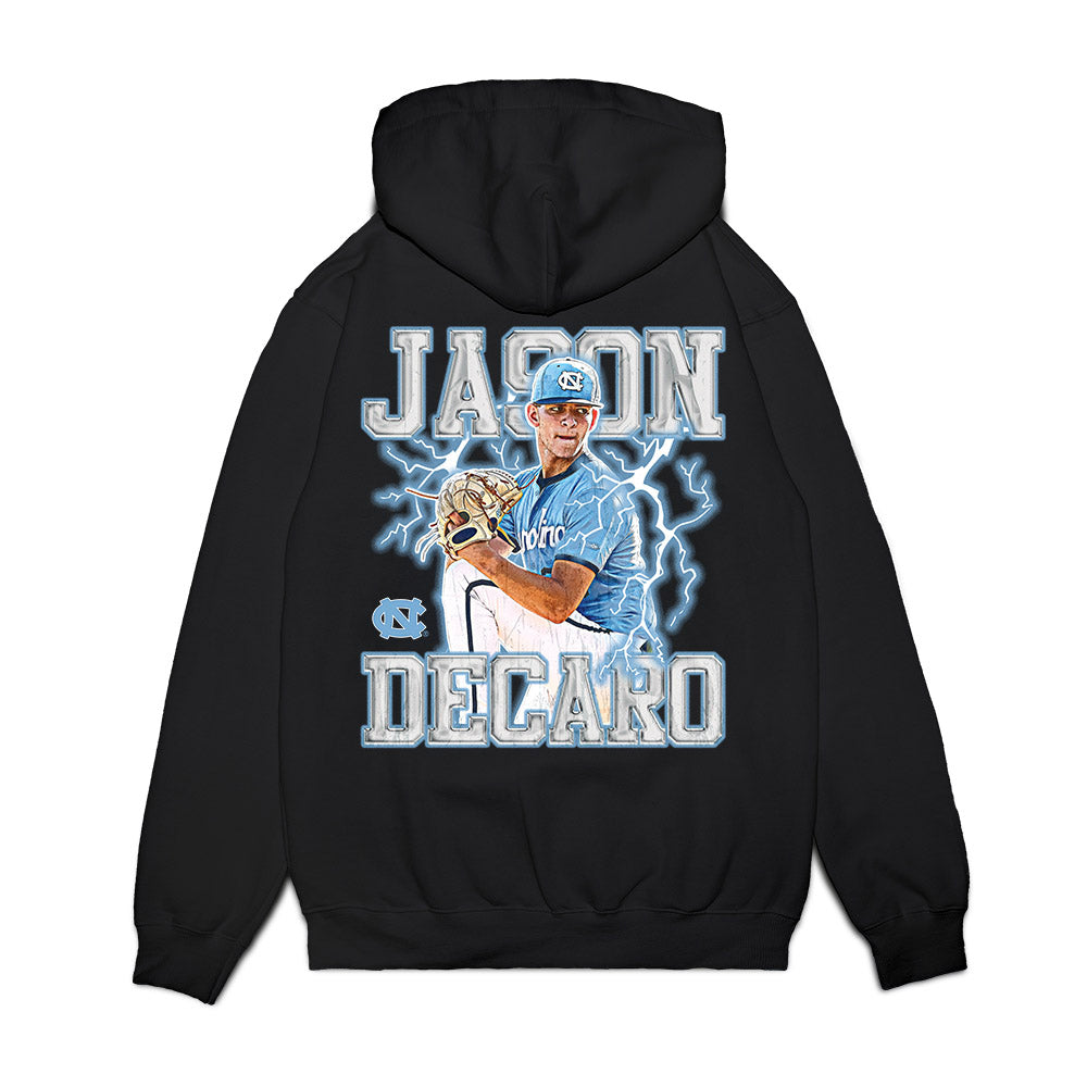 UNC - NCAA Baseball : Jason DeCaro - Individual Collage Premium Hooded Sweatshirt-1