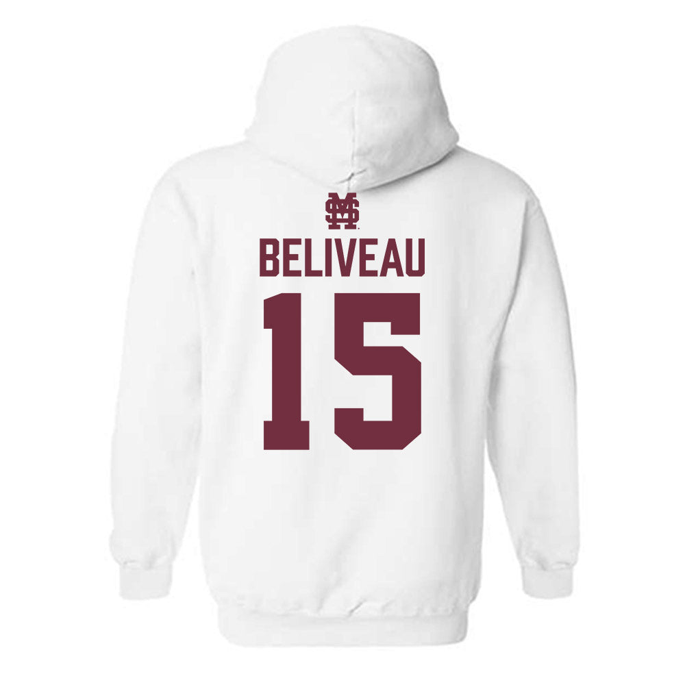 Mississippi State - NCAA Baseball : Tanner Beliveau - Classic Shersey Hooded Sweatshirt-1