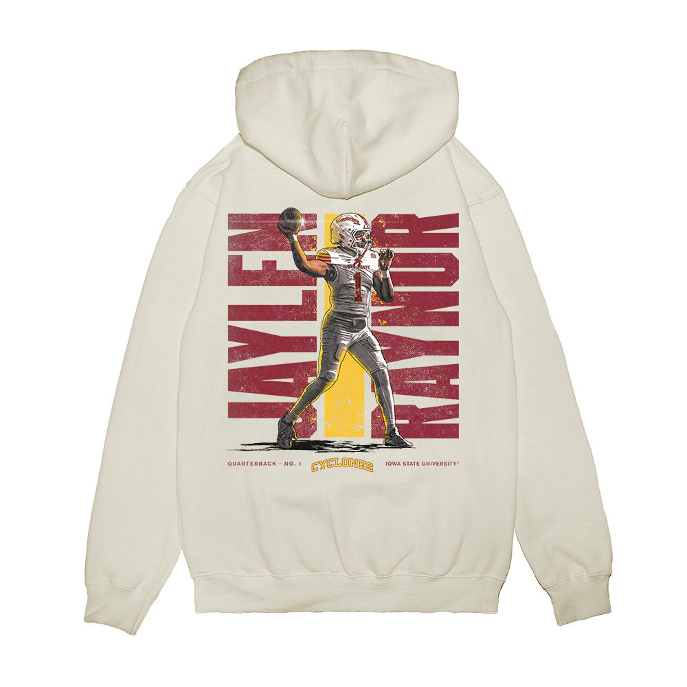 Iowa State - NCAA Football : Jaylen Raynor - Collage Premium Hooded Sweatshirt-1