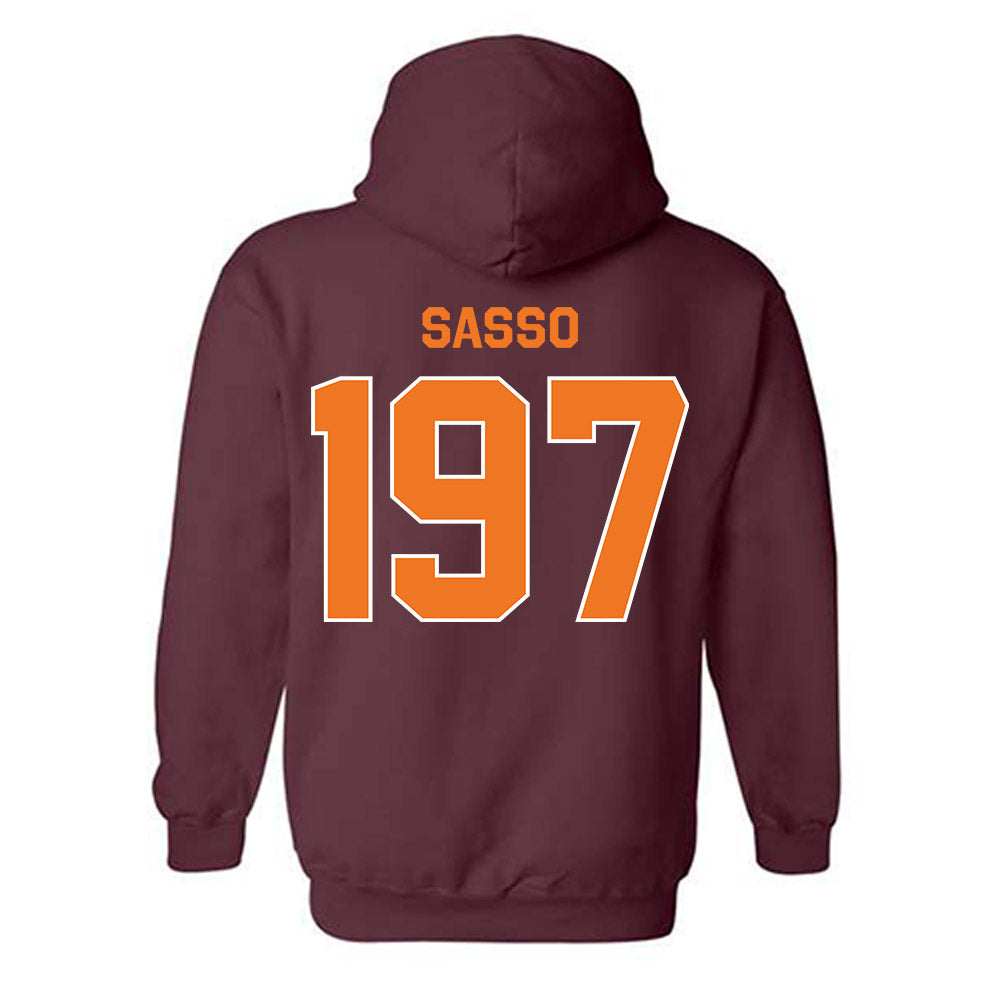 Virginia Tech - NCAA Wrestling : Sonny Sasso - Classic Shersey Hooded Sweatshirt-1