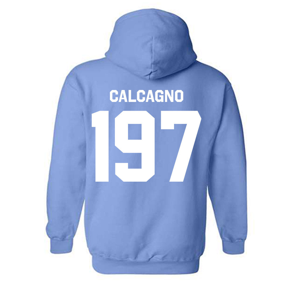 UNC - NCAA Wrestling : Mikey Calcagno - Classic Shersey Hooded Sweatshirt-1