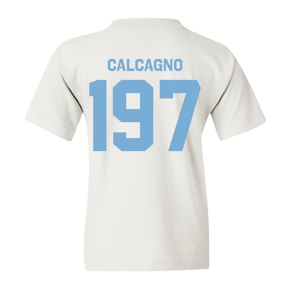 UNC - NCAA Wrestling : Mikey Calcagno - Classic Shersey Youth T-Shirt-1