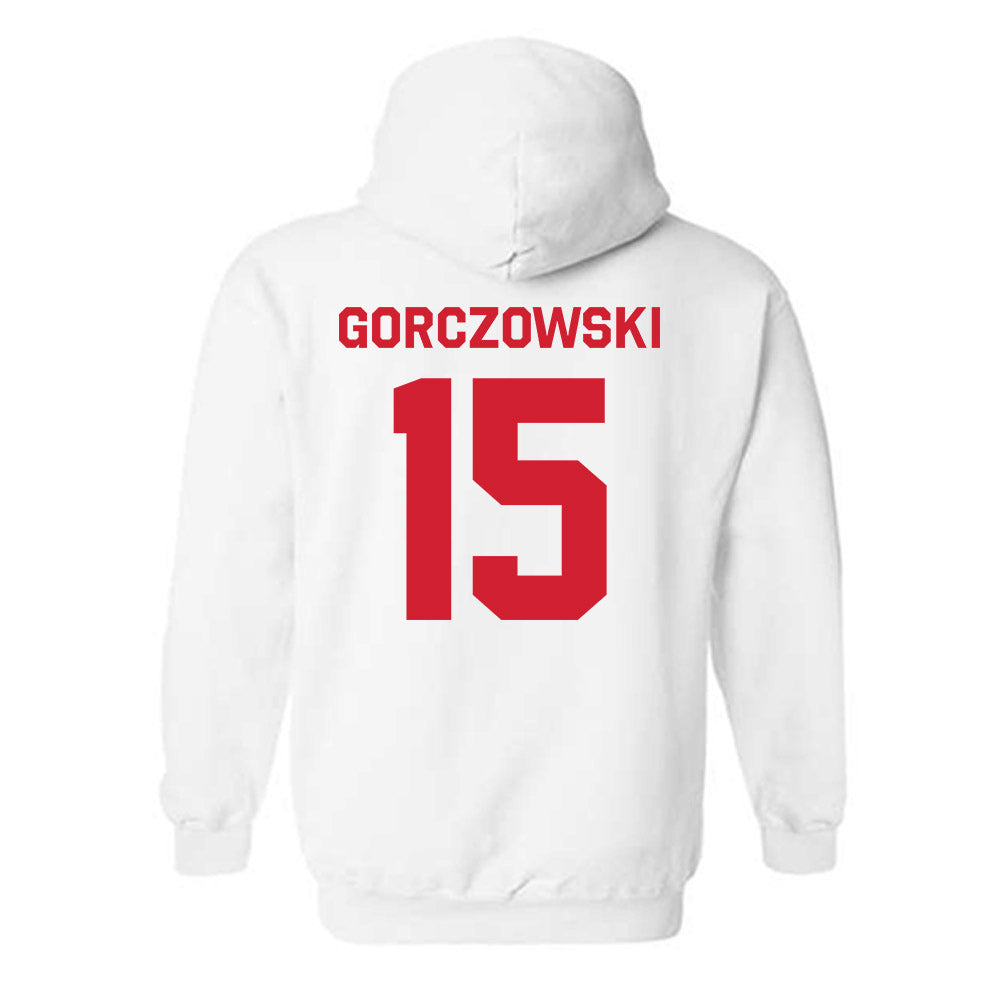 Rutgers - NCAA Men's Soccer : Simon Gorczowski - Classic Shersey Hooded Sweatshirt-1