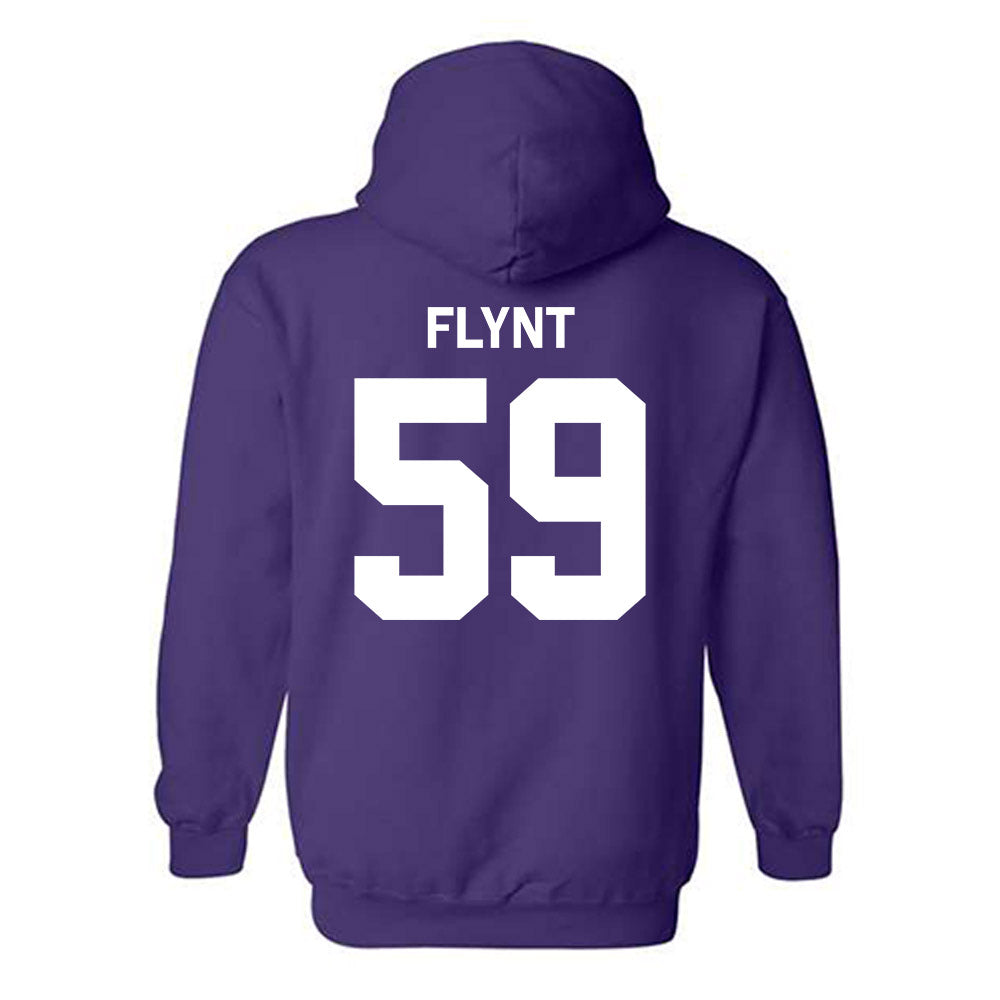 TCU - NCAA Football : Maddox Flynt - Classic Shersey Hooded Sweatshirt-3