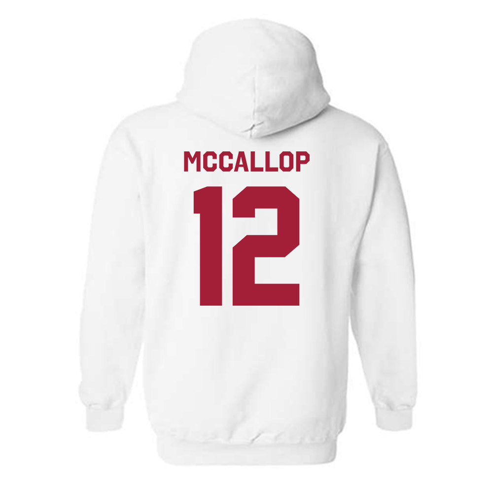Arkansas - NCAA Women's Basketball : Grace McCallop - Classic Shersey Hooded Sweatshirt-1