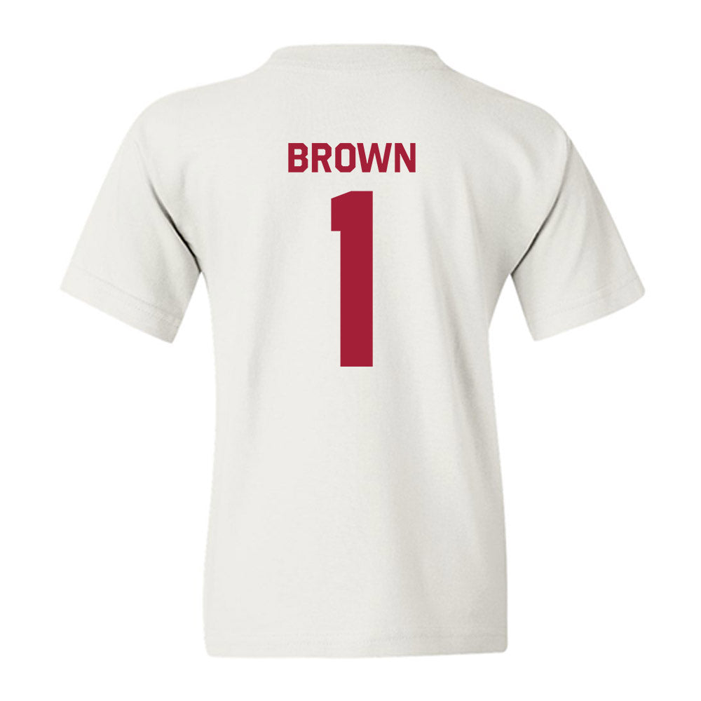 Oklahoma - NCAA Men's Basketball : Xzayvier Brown - Classic Shersey Youth T-Shirt-1