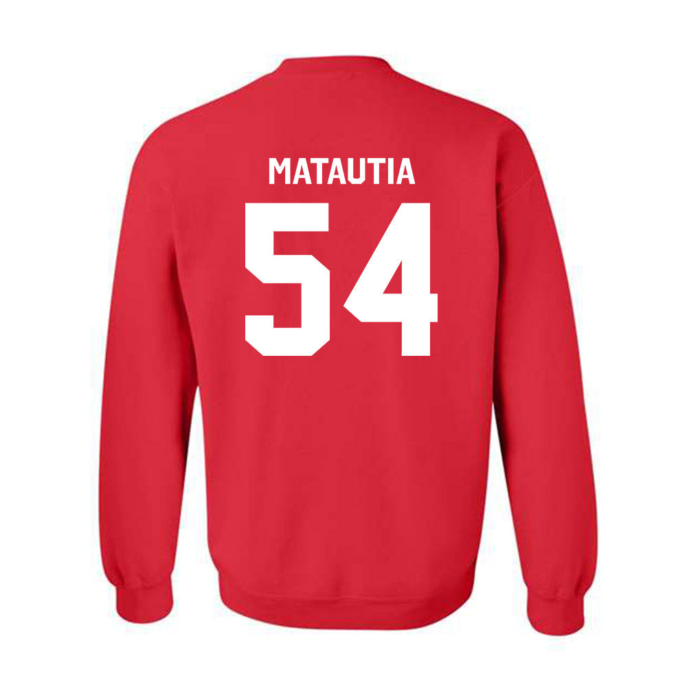 New Mexico - NCAA Football : Jojo Matautia - Classic Shersey Crewneck Sweatshirt-1