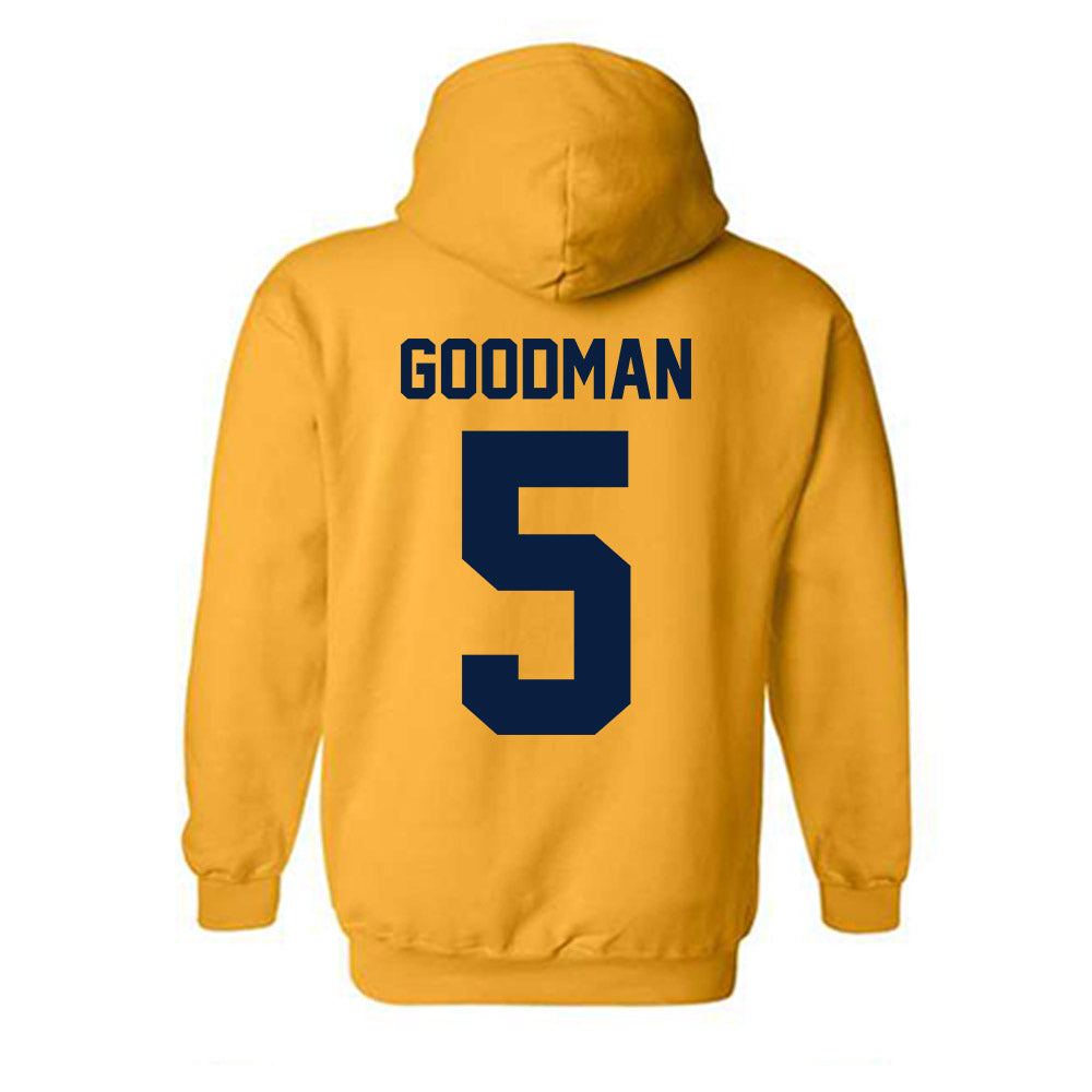 Michigan - NCAA Men's Basketball : Oscar Goodman - Classic Shersey Hooded Sweatshirt-3