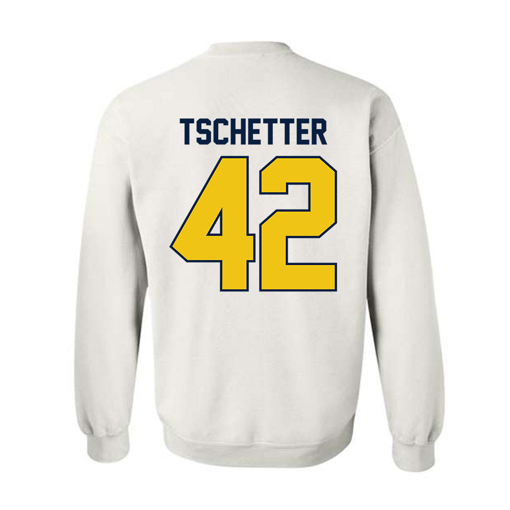 Michigan - NCAA Men's Basketball : Will Tschetter - Classic Shersey Crewneck Sweatshirt-1