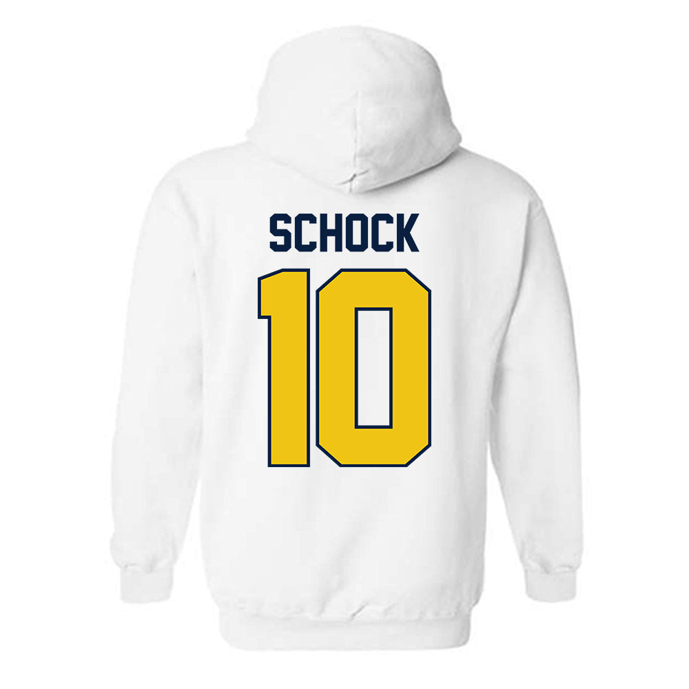 Michigan - NCAA Men's Ice Hockey : Drew Schock - Classic Shersey Hooded Sweatshirt-1