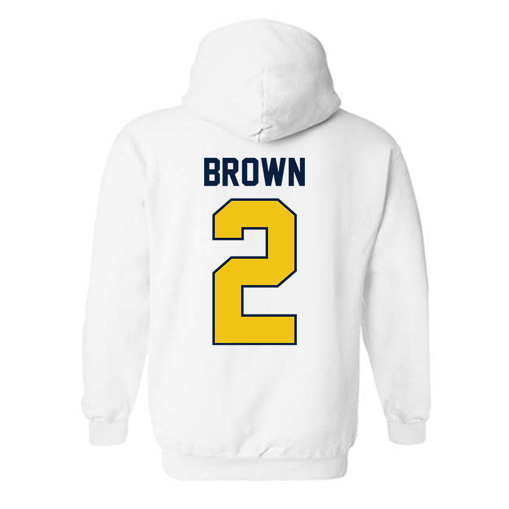 Michigan - NCAA Women's Basketball : Macy Brown - Classic Shersey Hooded Sweatshirt-1