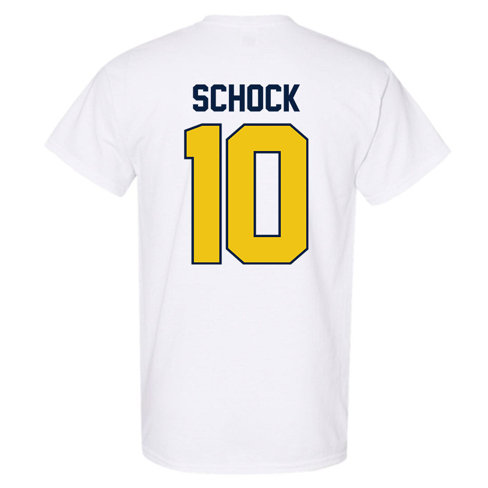 Michigan - NCAA Men's Ice Hockey : Drew Schock - Classic Shersey T-Shirt-1