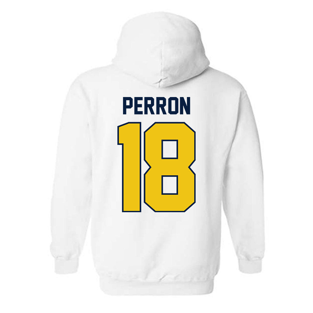 Michigan - NCAA Men's Ice Hockey : Jayden Perron - Classic Shersey Hooded Sweatshirt-1