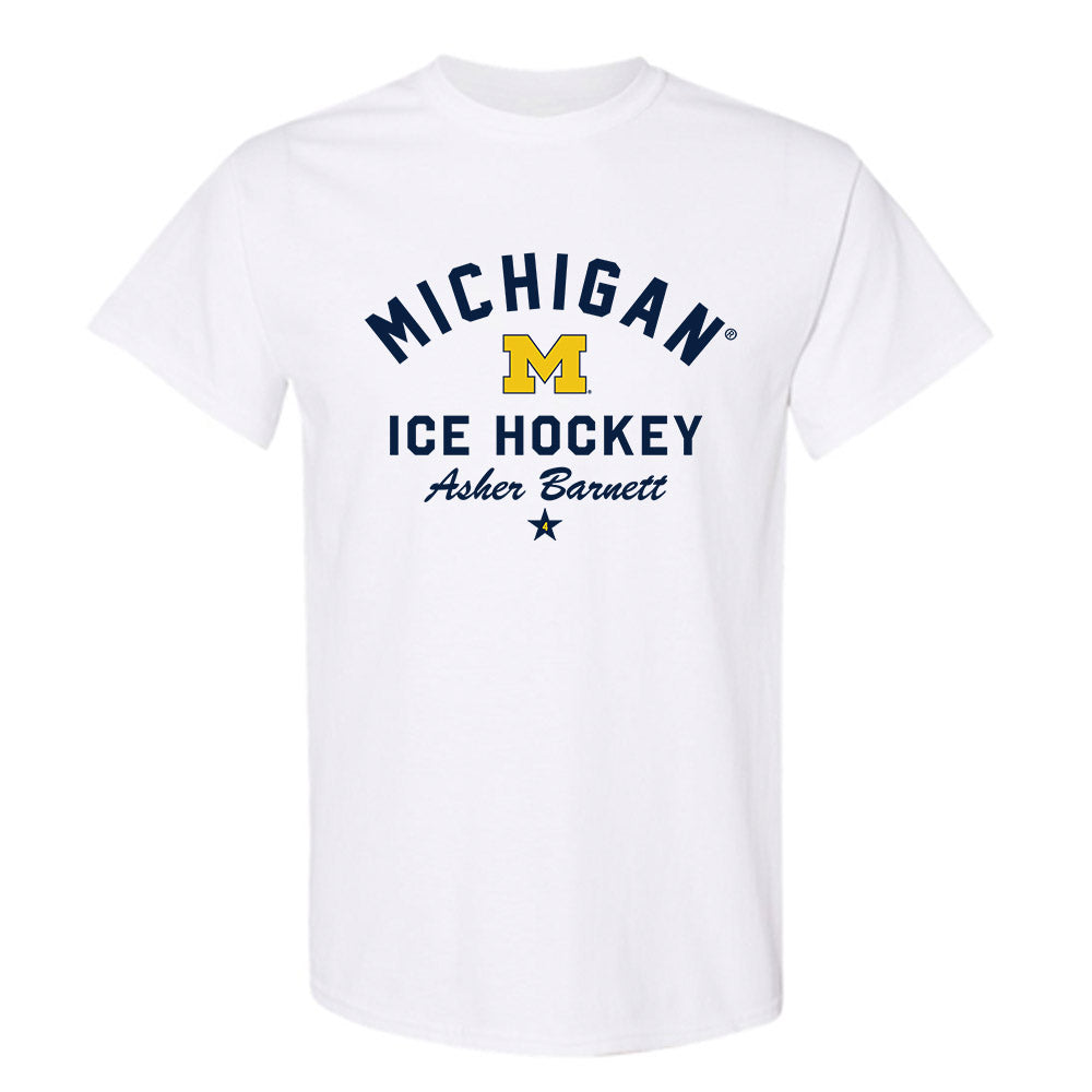 Michigan - NCAA Men's Ice Hockey : Asher Barnett - Classic Shersey T-Shirt-0