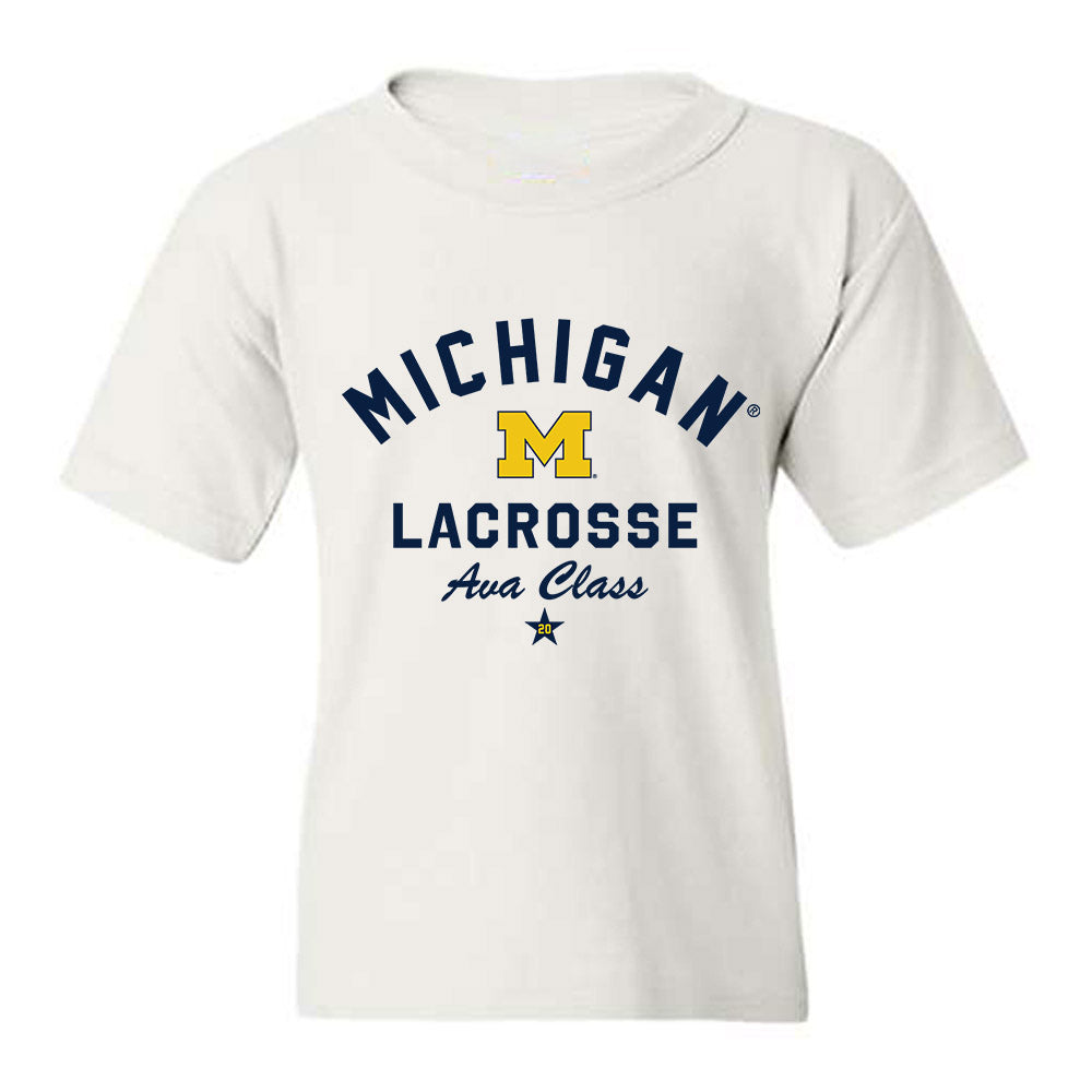 Michigan - NCAA Women's Lacrosse : Ava Class - Classic Shersey Youth T-Shirt-0
