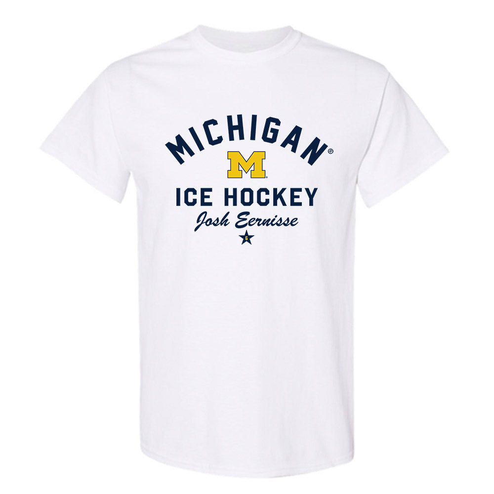 Michigan - NCAA Men's Ice Hockey : Josh Eernisse - Classic Shersey T-Shirt-0