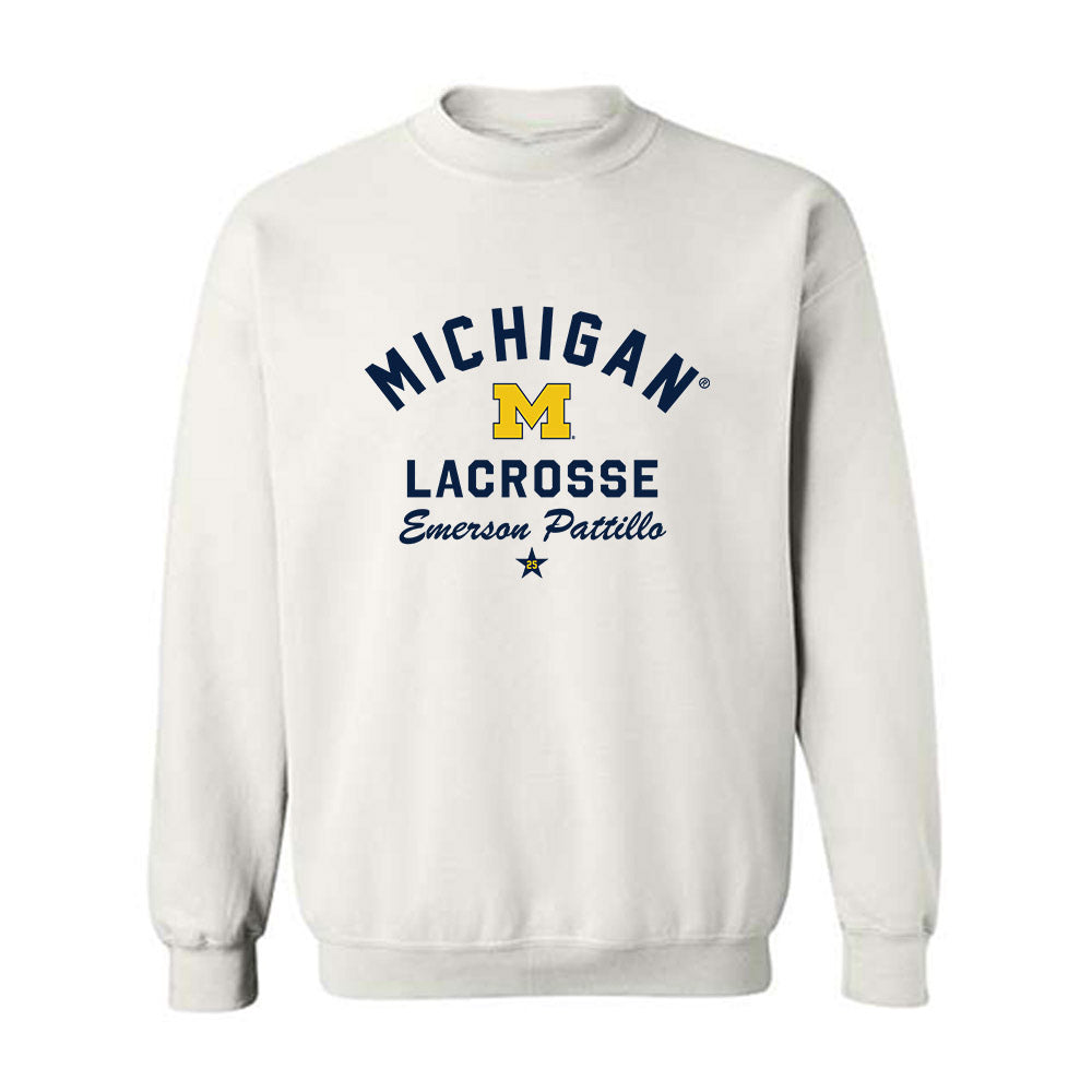 Michigan - NCAA Women's Lacrosse : Emerson Pattillo - Classic Shersey Crewneck Sweatshirt-0