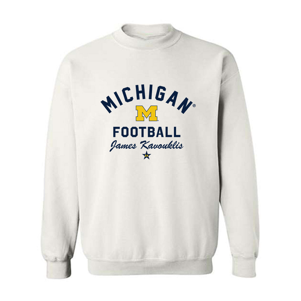 Michigan - NCAA Football : James Kavouklis - Classic Shersey Crewneck Sweatshirt-0
