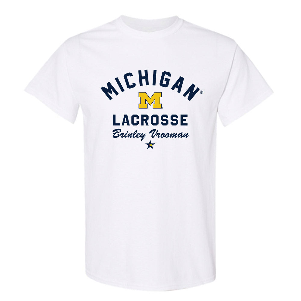 Michigan - NCAA Women's Lacrosse : Brinley Vrooman - Classic Shersey T-Shirt-0