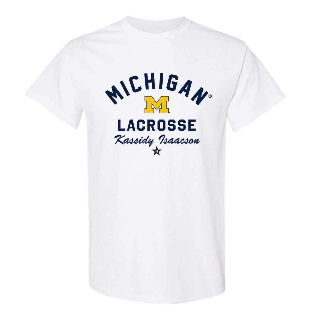 Michigan - NCAA Women's Lacrosse : Kassidy Isaacson - Classic Shersey T-Shirt-0