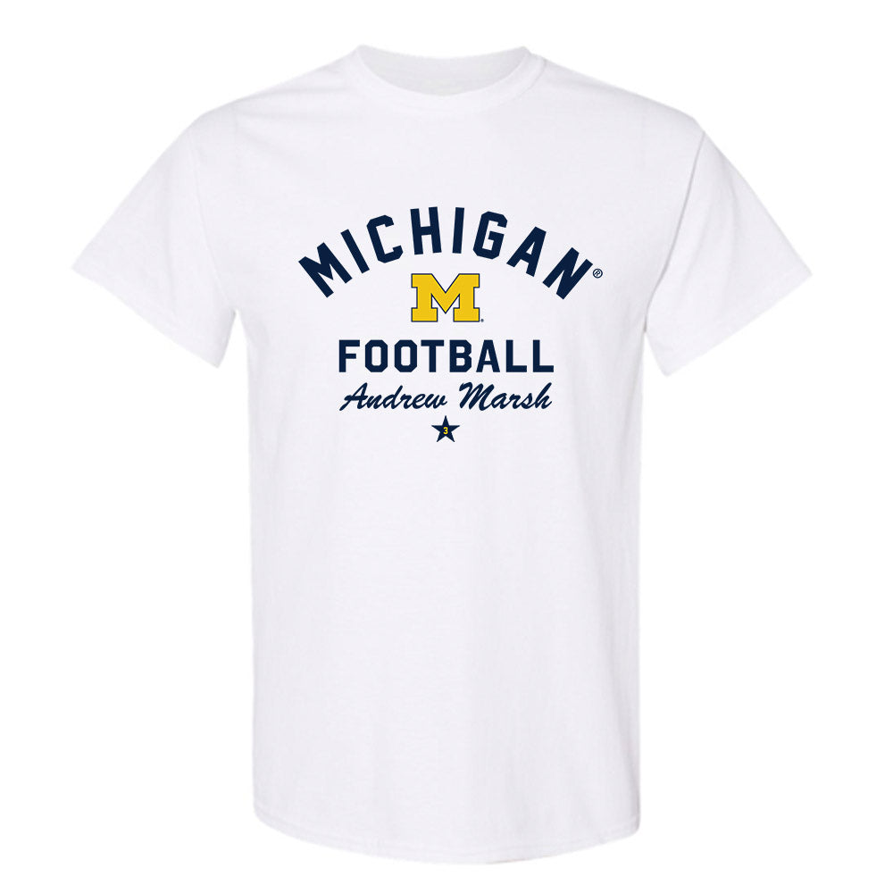 Michigan - NCAA Football : Andrew Marsh - Classic Shersey T-Shirt-0