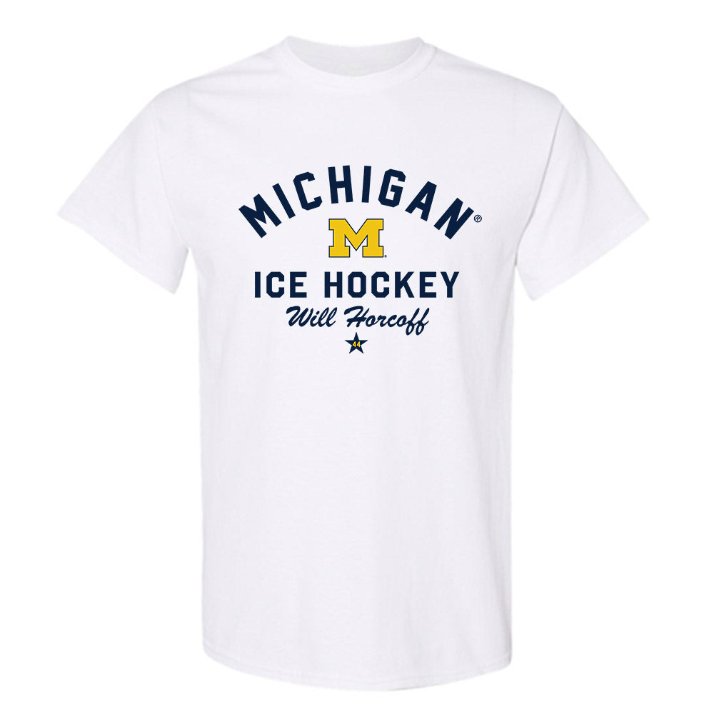 Michigan - NCAA Men's Ice Hockey : Will Horcoff - Classic Shersey T-Shirt-0
